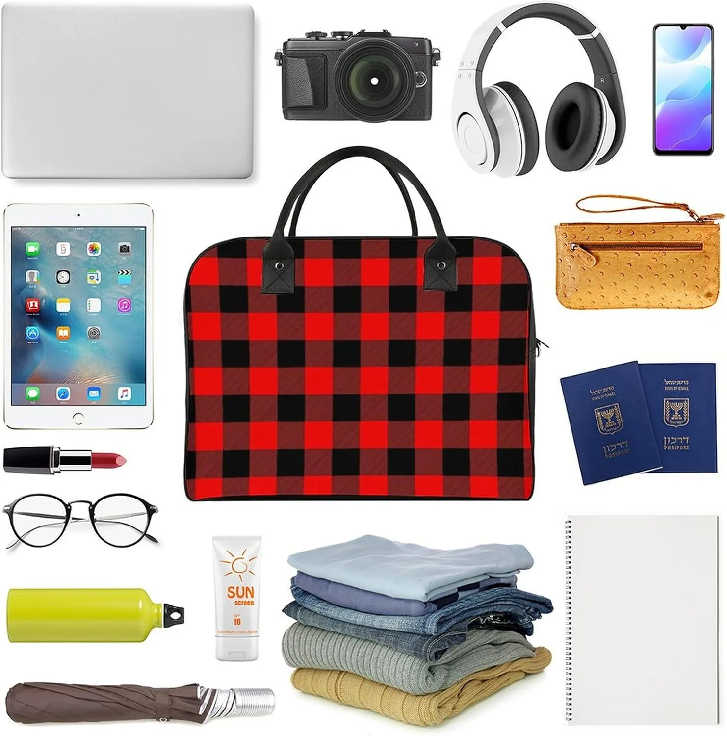 Scottish Clan Home Hume Fashionable Large Capacity Travel Handbag Unisex