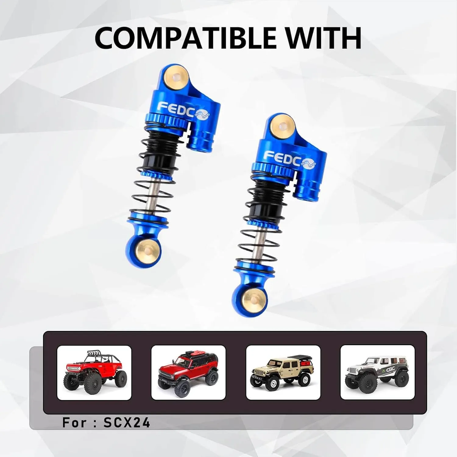 SCX24 38MM Oil-Filled Shocks CNC Aluminum Threaded Shock Absorber For Axial SCX24 Upgrade Parts 1/24 RC Crawlers