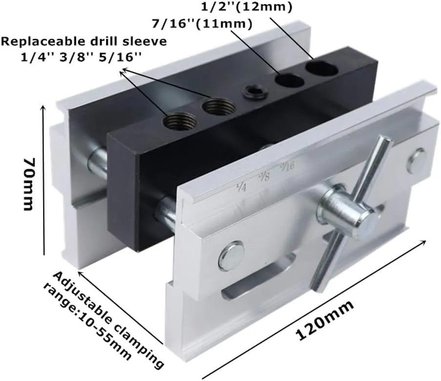 Self Centering Doweling Jig, JoyTube Drilling Guide Positioner Woodworking Doweling Jig Tool Hole Self Centering Locator