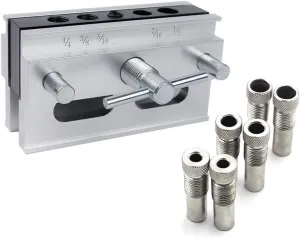 Self Centering Doweling Jig, JoyTube Drilling Guide Positioner Woodworking Doweling Jig Tool Hole Self Centering Locator
