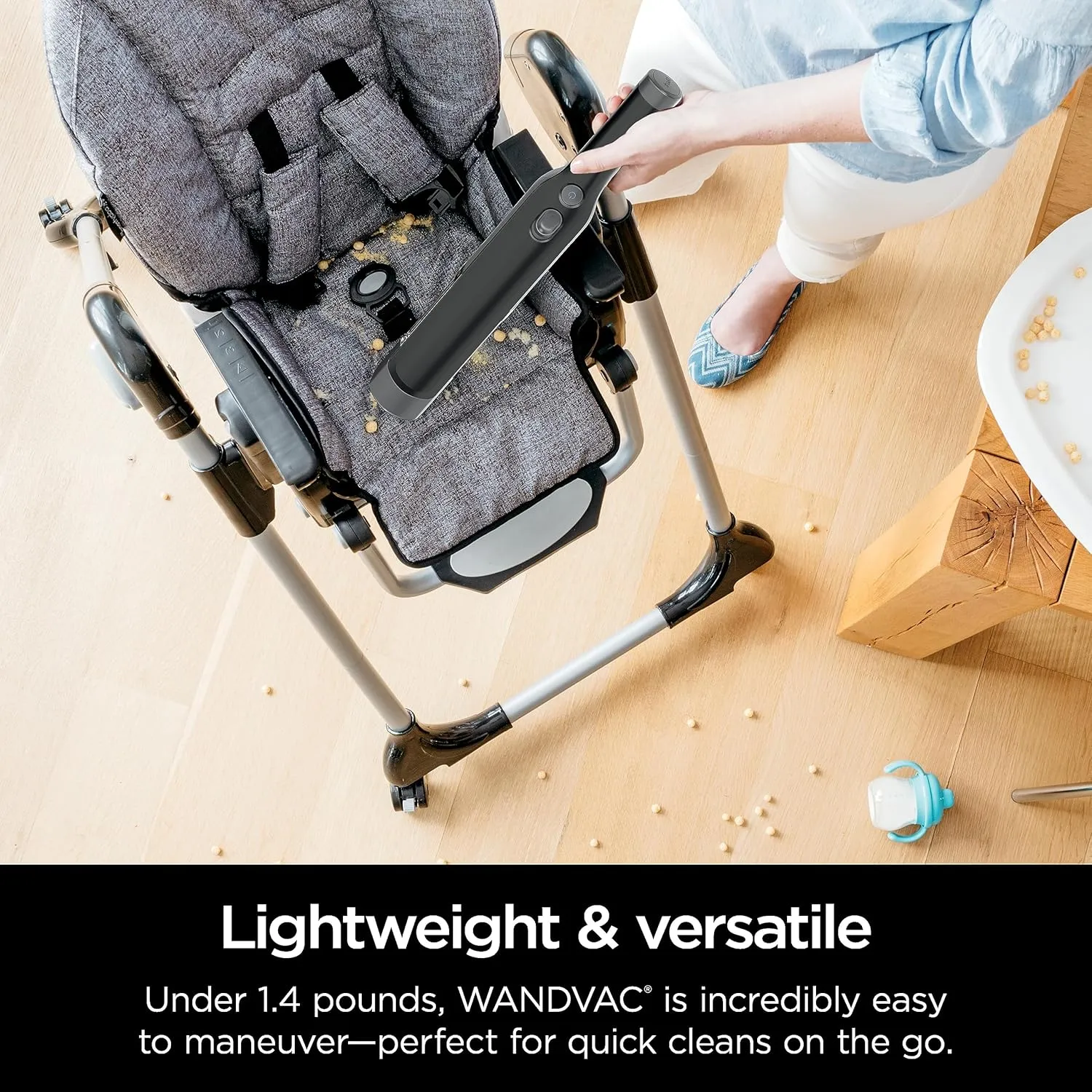 Shark WV201BK WANDVAC Cordless Hand Vac, Lightweight & Portable at 1.4 lbs. with Powerful Suction, Charging Dock, One-Touch Empty for Car & Home,Mattress,Duster Crevice Tool Included,Black(Pack of 1)