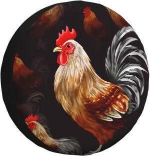 Shine Rooster Tire Cover Outdoor Waterproof Snow Sun Rain Wheel Cover Portable Wheel Bags Camper Spare Tire Cover Universal Car Tire Protectors for Trailer RV SUV