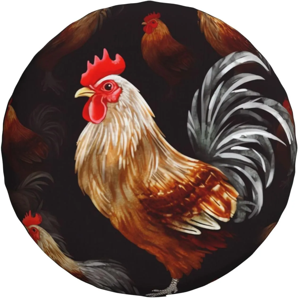 Shine Rooster Tire Cover Outdoor Waterproof Snow Sun Rain Wheel Cover Portable Wheel Bags Camper Spare Tire Cover Universal Car Tire Protectors for Trailer RV SUV