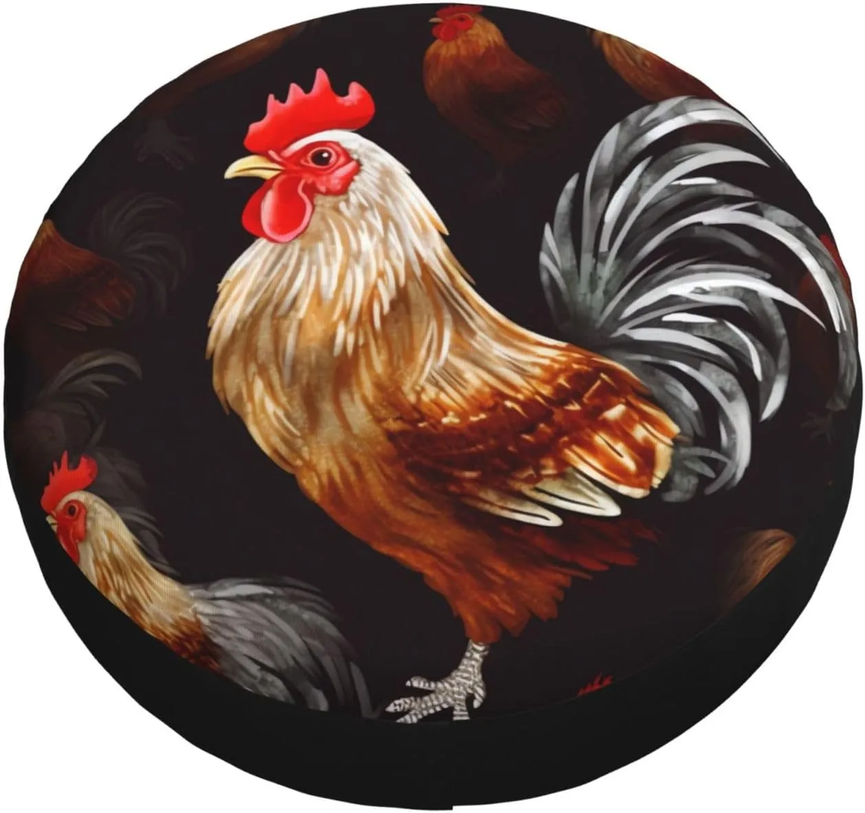 Shine Rooster Tire Cover Outdoor Waterproof Snow Sun Rain Wheel Cover Portable Wheel Bags Camper Spare Tire Cover Universal Car Tire Protectors for Trailer RV SUV