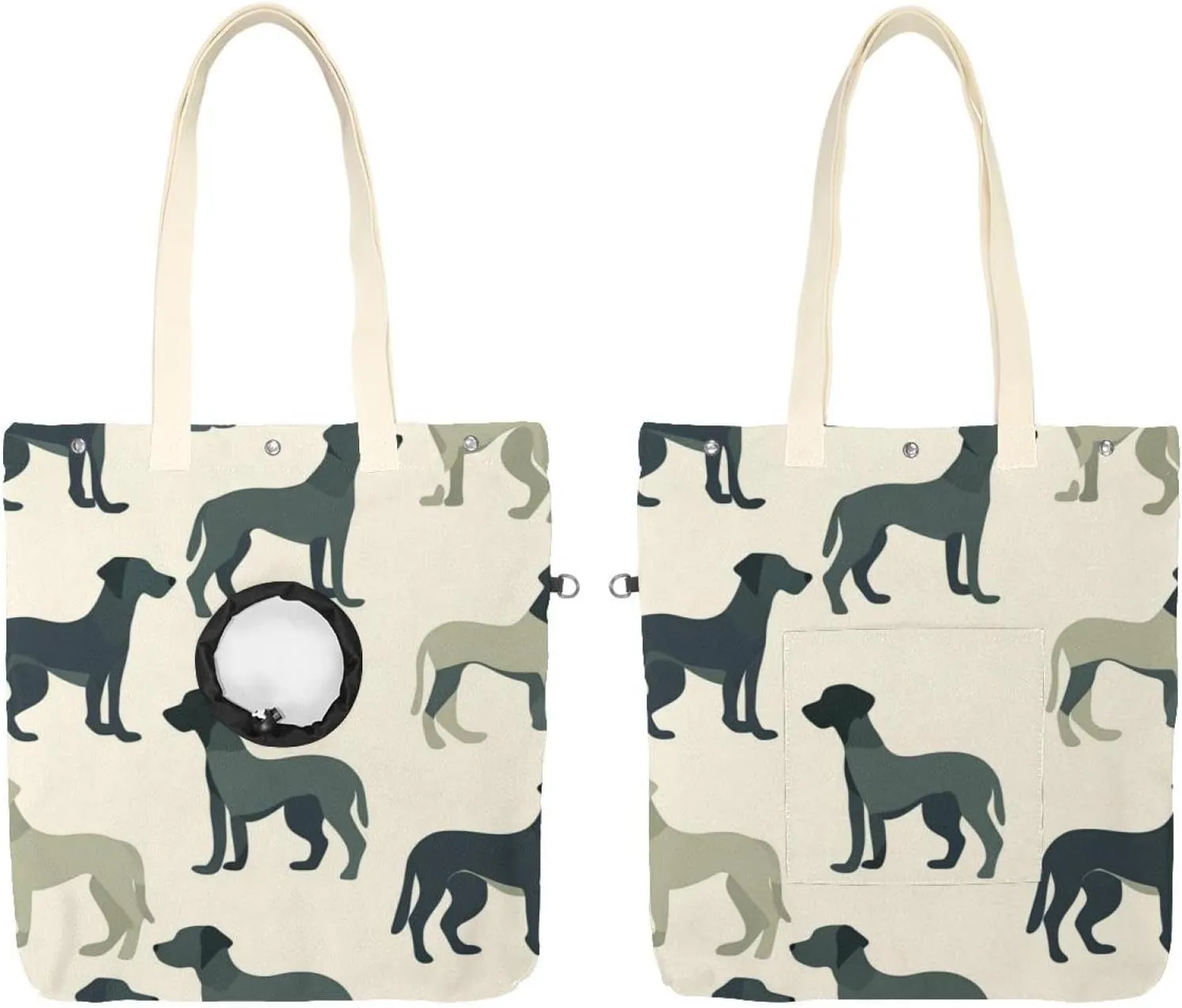 Show Head Pet Canvas Shoulder Bag, Cute Dog Pet Out Bag, Outcrop, Pet Out Shoulder Bag.