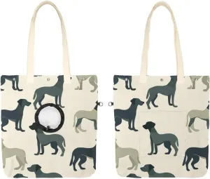 Show Head Pet Canvas Shoulder Bag, Cute Dog Pet Out Bag, Outcrop, Pet Out Shoulder Bag.