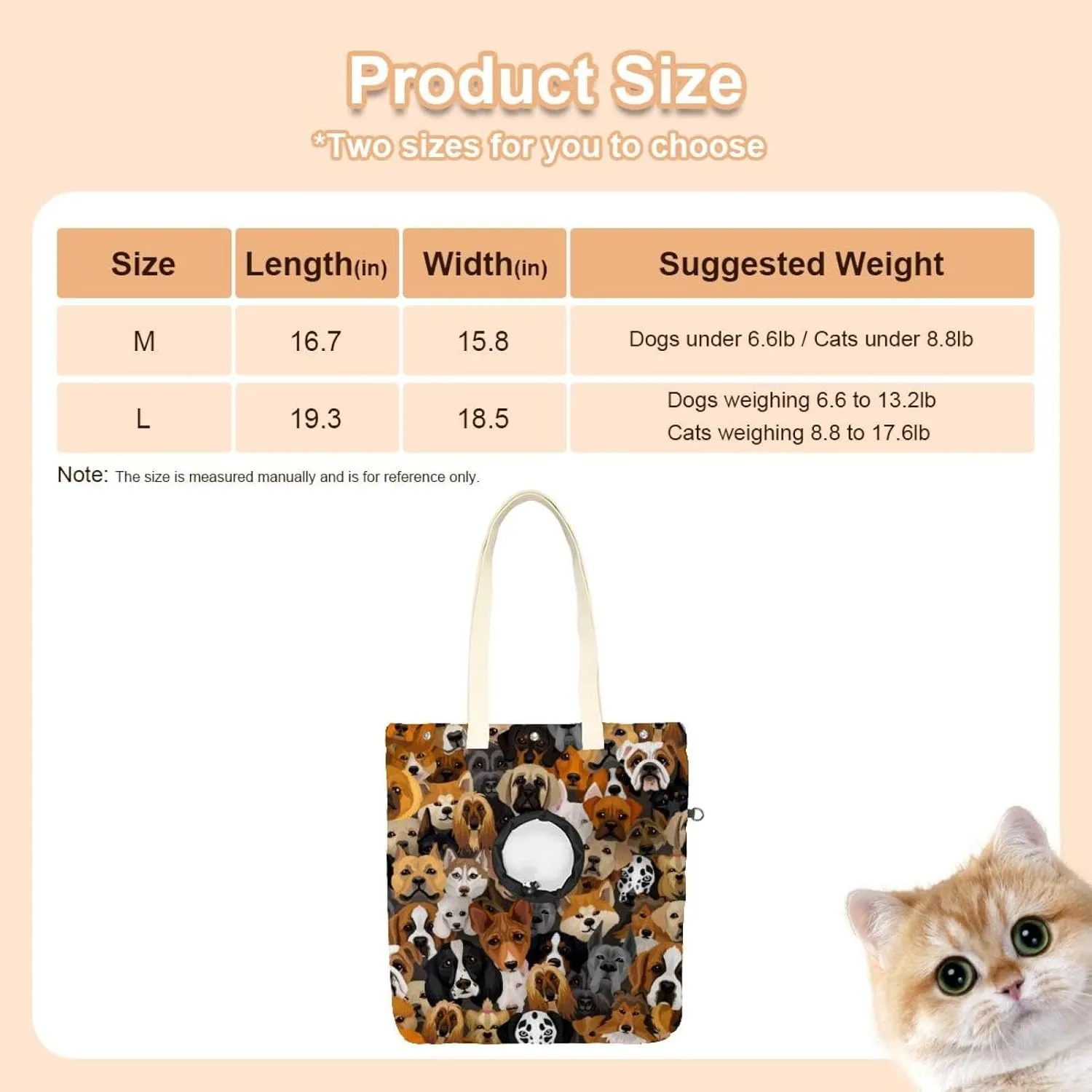 Show Head Pet Canvas Shoulder Bag, Dogs Collection Multi Animal Pet Out Bag, Outcrop, Pet Out Shoulder Bag.