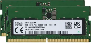 SK Hyn(Hynix) Original 16GB (2x8GB) DDR5 5600MHz PC5-44800 SODIMM Unbuffered Non-ECC 1Rx16 CL46 1.1v HMCG66AGBSA095N Notebook Laptop RAM Memory Module Upgrade Adamanta