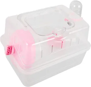 Small Animal Carrier for Guinea Pig Hamster Travel Case Sturdy Plastic Easy to Clean Maintain