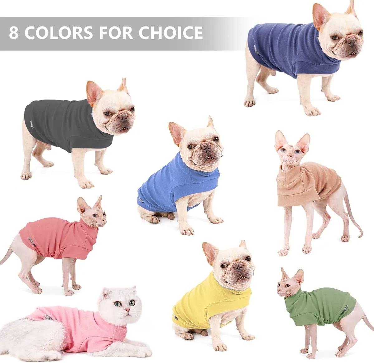 Small Dogs Fleece Dog Sweatshirt - Cold Weather Hoodies Spring Soft Vest Thickening Warm Cat Sweater Puppy Clothes Sweater Winter Sweatshirt Pet Pajamas for Small Dog Cat Puppy (Medium, Green)