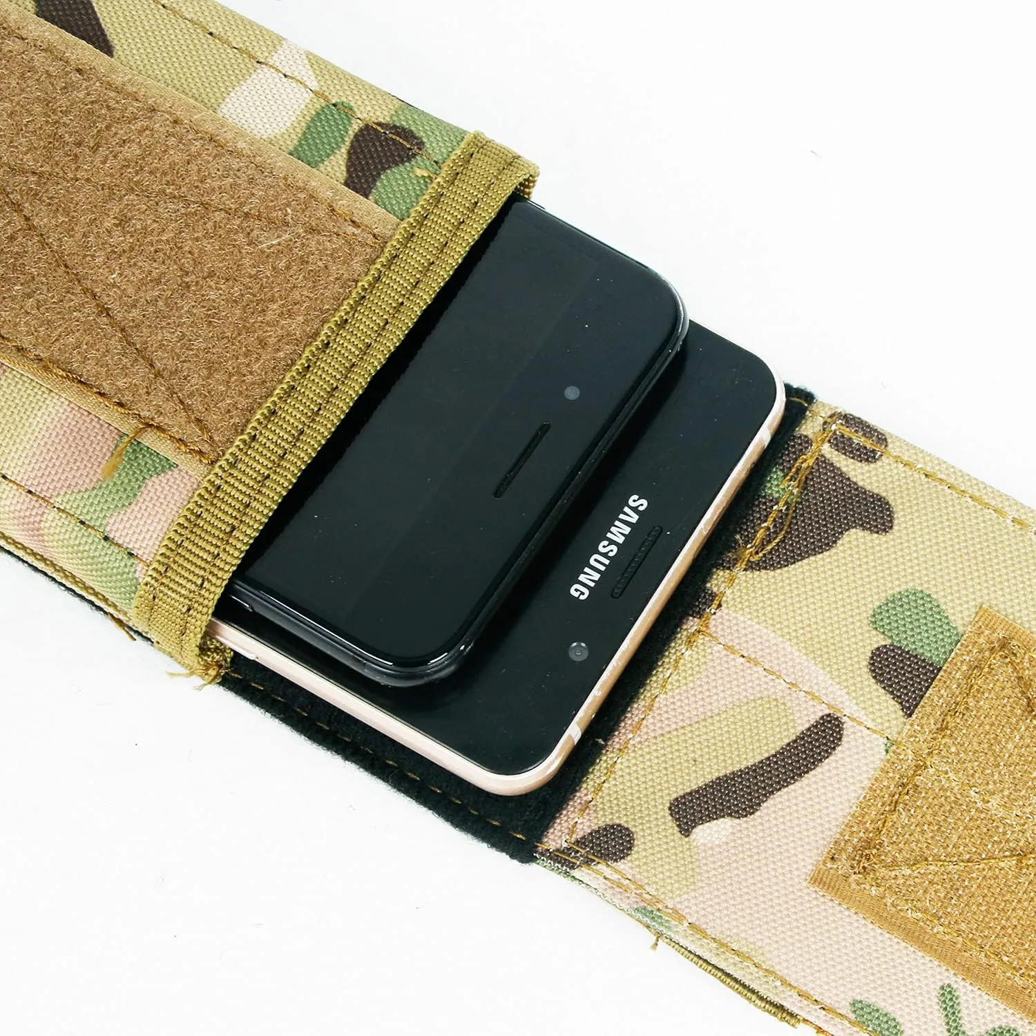 Smartphone Pouch, Cell Phone Holder, Tactical Phone Holster, Multi-Purpose Tool Holder, Tactical Carrying Case Belt Loop Pouch Men’s Waist Pocket for Hiking, Camping, Barbeque, Rescue Essential
