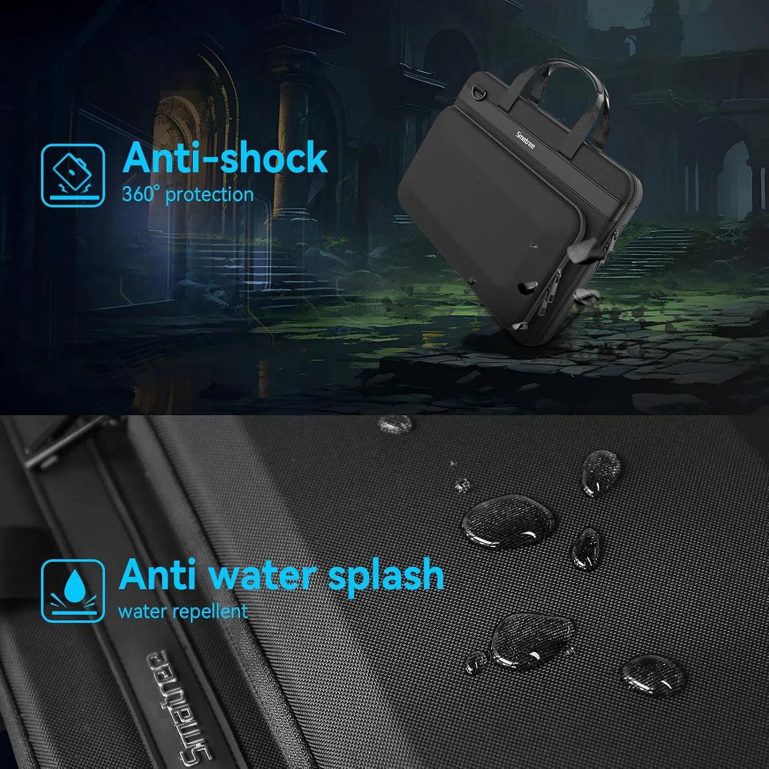 Smatree Heavy Duty Hard Sleeve Case Compatible for 18 inch ASUS ROG Strix SCAR 18 2025/2024/2023 Gaming Laptop, for 18 inch ASUS ROG Strix G18 2025/2024/2023 Gaming Laptop Waterproof Handbag (A800XL)