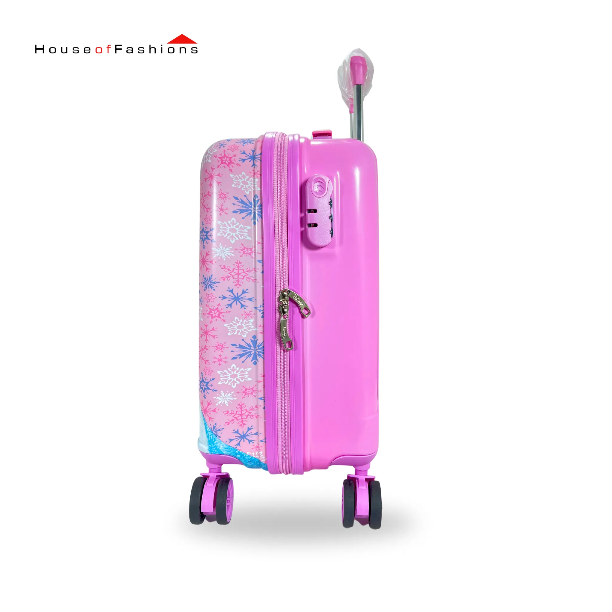Smile baby Elsa frozen  Print Travel Bag for Kids, Travel Suitcase with Cartoons, Password, Zipper, Roller -7kg