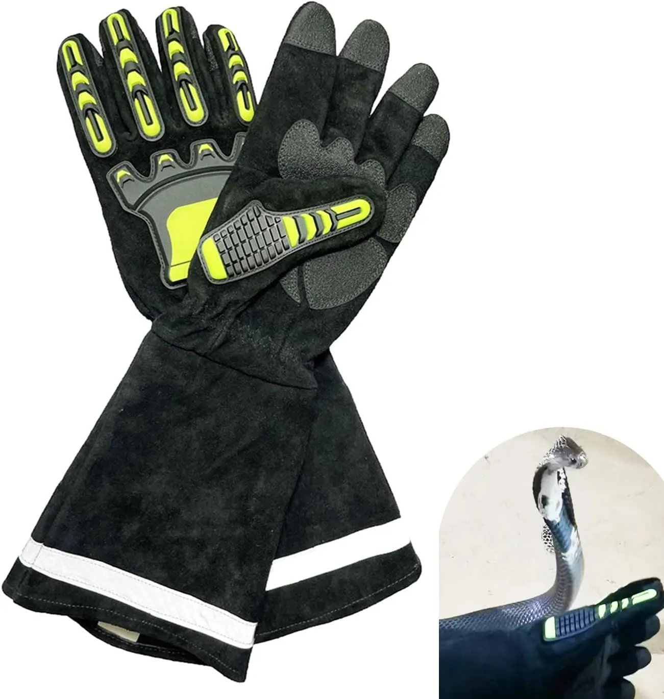 Snake Bite Proof Gloves Dexterous Animal Handling Tool Full Cover Kevlar material Reinforced Puncture Protection For Rattlesnake Cobra Pets Dogs Cats Reptiles