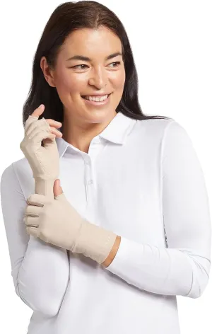 Solbari Unisex Fingerless Driving Gloves UPF 50  Sun Protection, Lightweight UV Shield for Hands, Travel & Outdoor Activities
