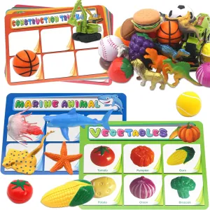 Sorting Toys for Toddlers, Montessori Toys for 3  Years Old Kids, 57PCS Sorting Games Ideal Children Educational Toy for Developing Fine Motor, Cognitive, Counting Skills for Kids Girls Boys Ages 3-5