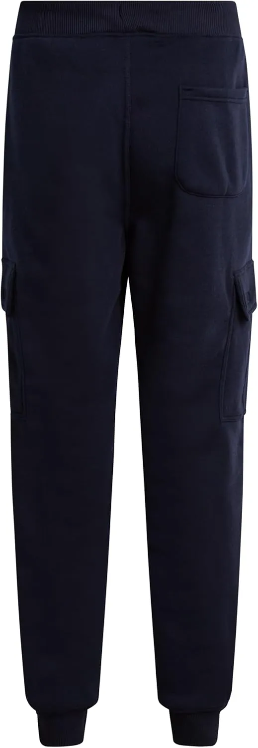Southpole Men's Active Fleece & Tech Woven Cargo Jogger Pants