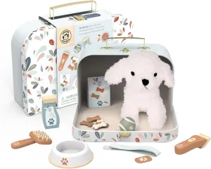 Speedy Monkey My Little Dog Care Suitcase – Includes Plush Dog, Accessories, Snacks, Bowl, Collar & Brush – Perfect Toy for Pretend Play, Travel Adventures, and Pet Care Fun – Ages 3-6 Years