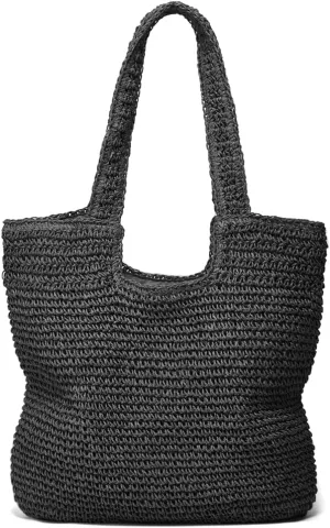 Straw Beach Tote Bag Hobo Bags Women Vintage Everything Summer Shoulder Beach Bag Cute Purse Work Travel Handbag 2025