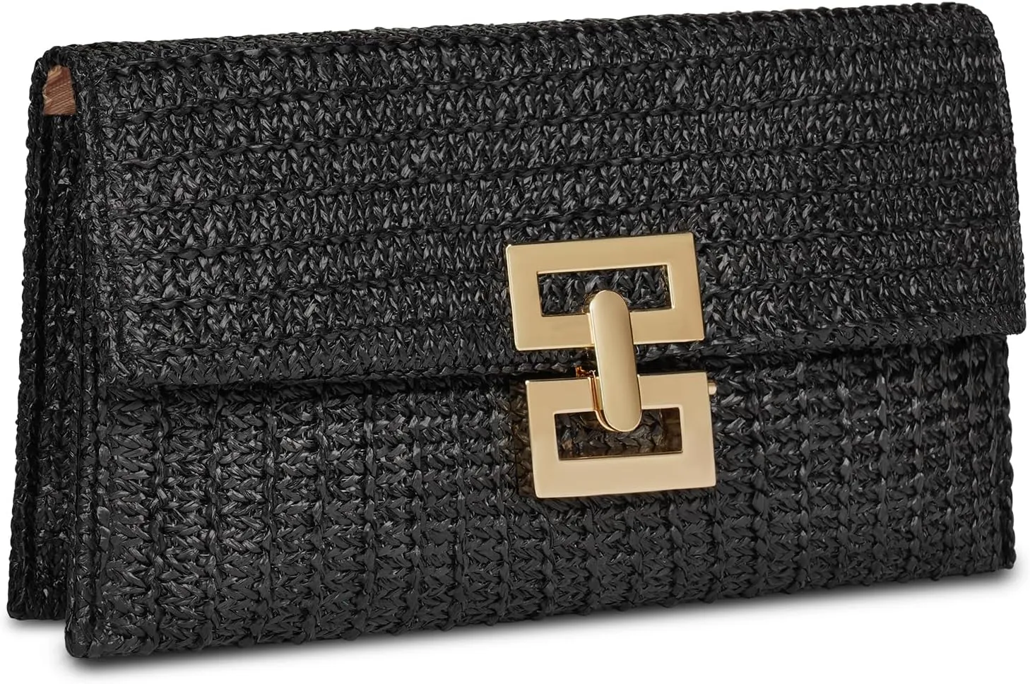 Straw Clutch Purse for Women Designer Evening Handbag Summer Beach Shoulder Crossbody Bag