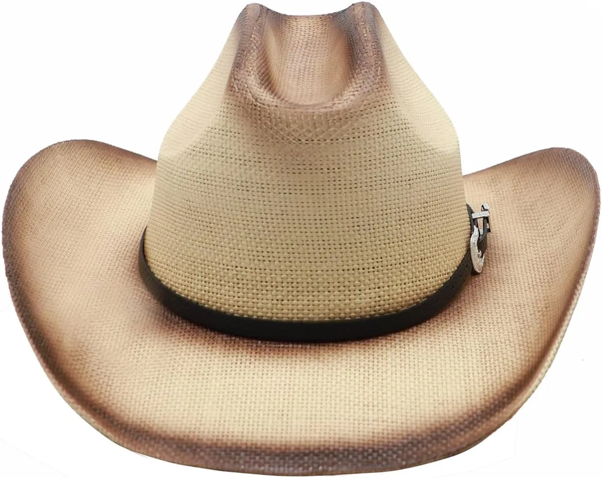 Straw Cowboy Hat for Men Cowgirl Hats Women Wide Brim Beach Sun Hat Western Summer Hats
