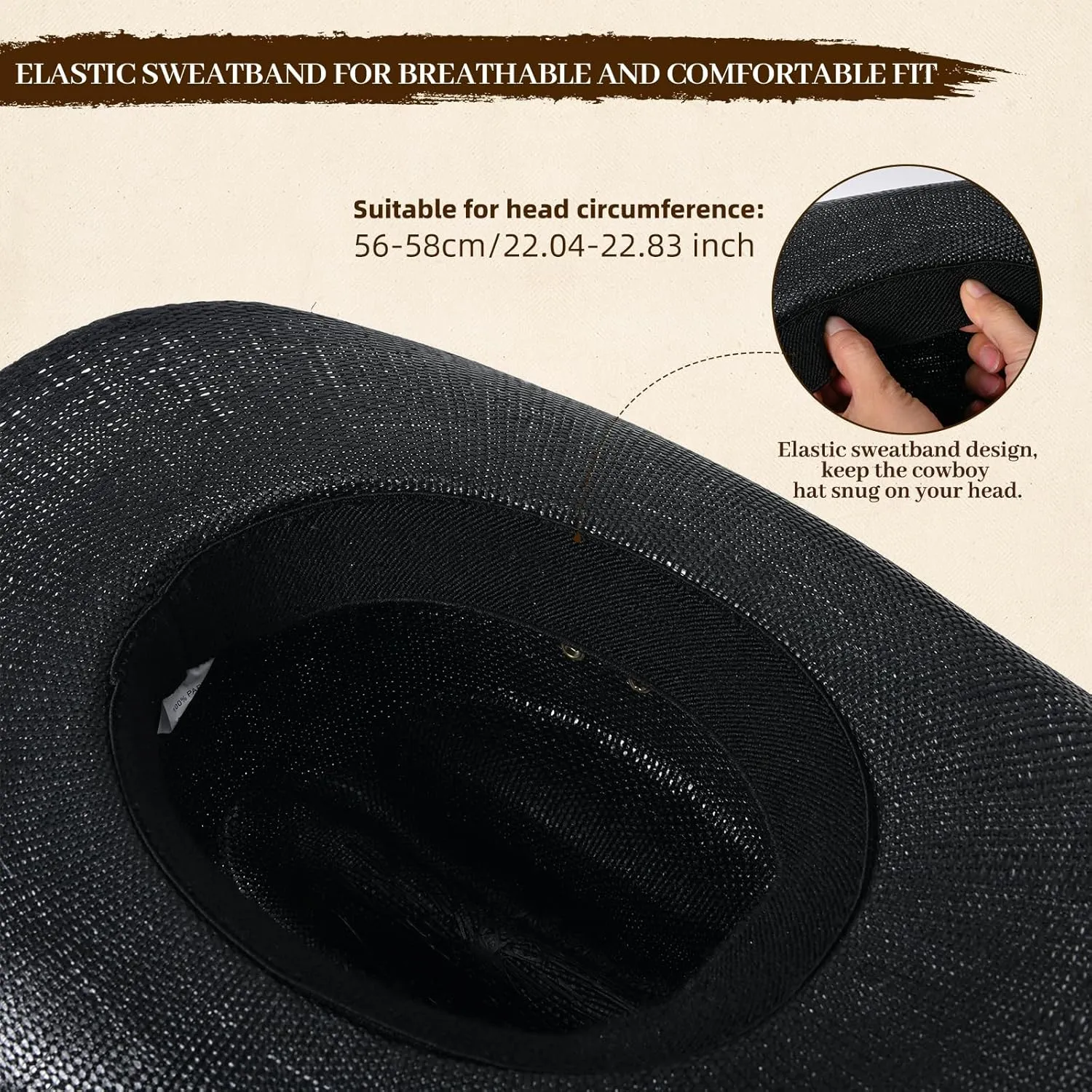Straw Cowboy Hats for Men Cowgirl Hats Women with Wide Brim Summer Straw Western Cowgirl Hat Beach