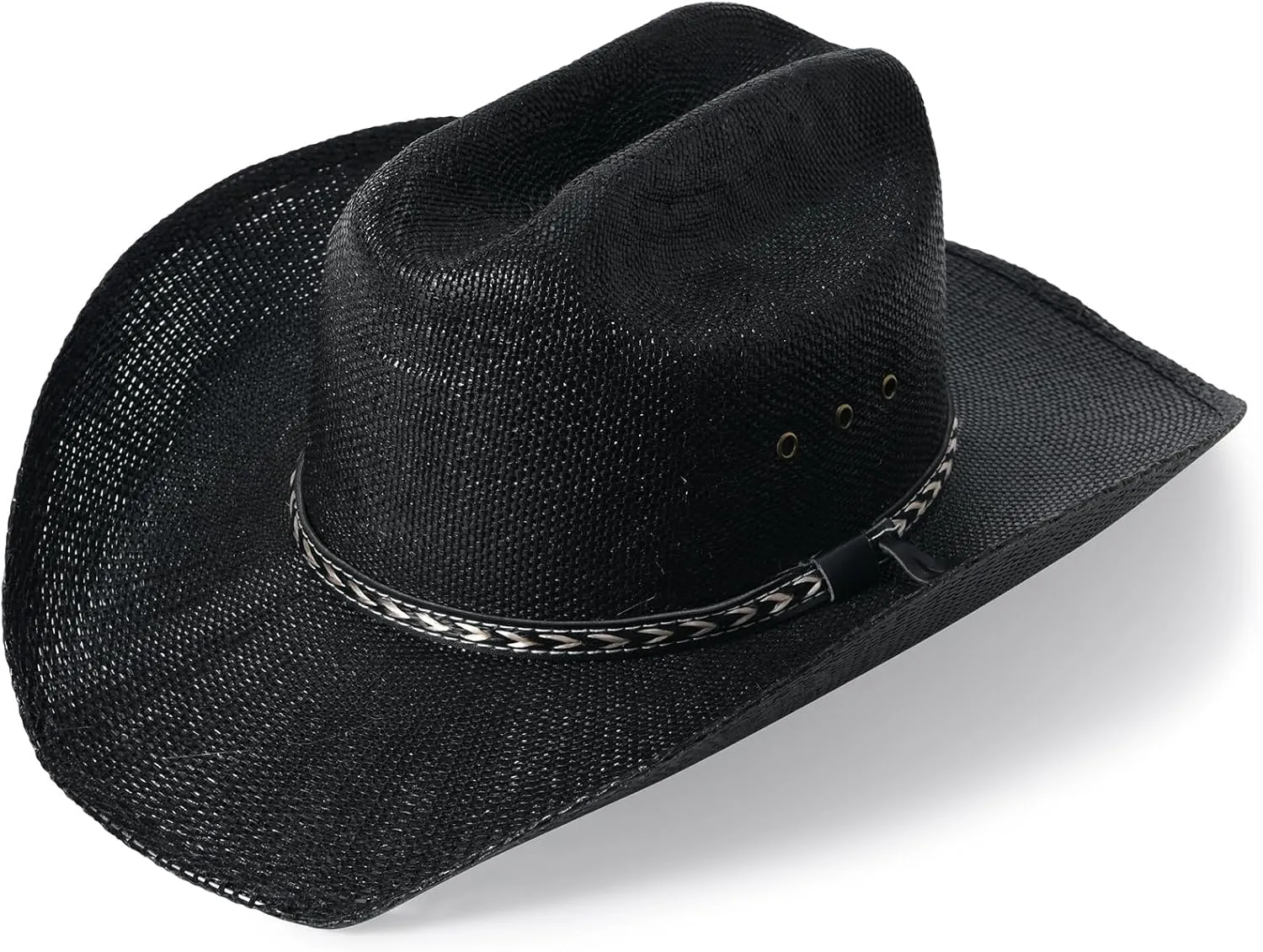 Straw Cowboy Hats for Men Cowgirl Hats Women with Wide Brim Summer Straw Western Cowgirl Hat Beach