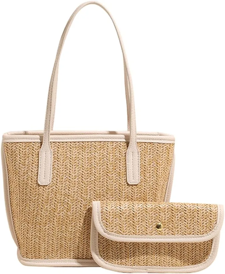 Straw Purses for Women Cute Beach Bag Straw Tote Bags Summer Handbags for Beach Vacation