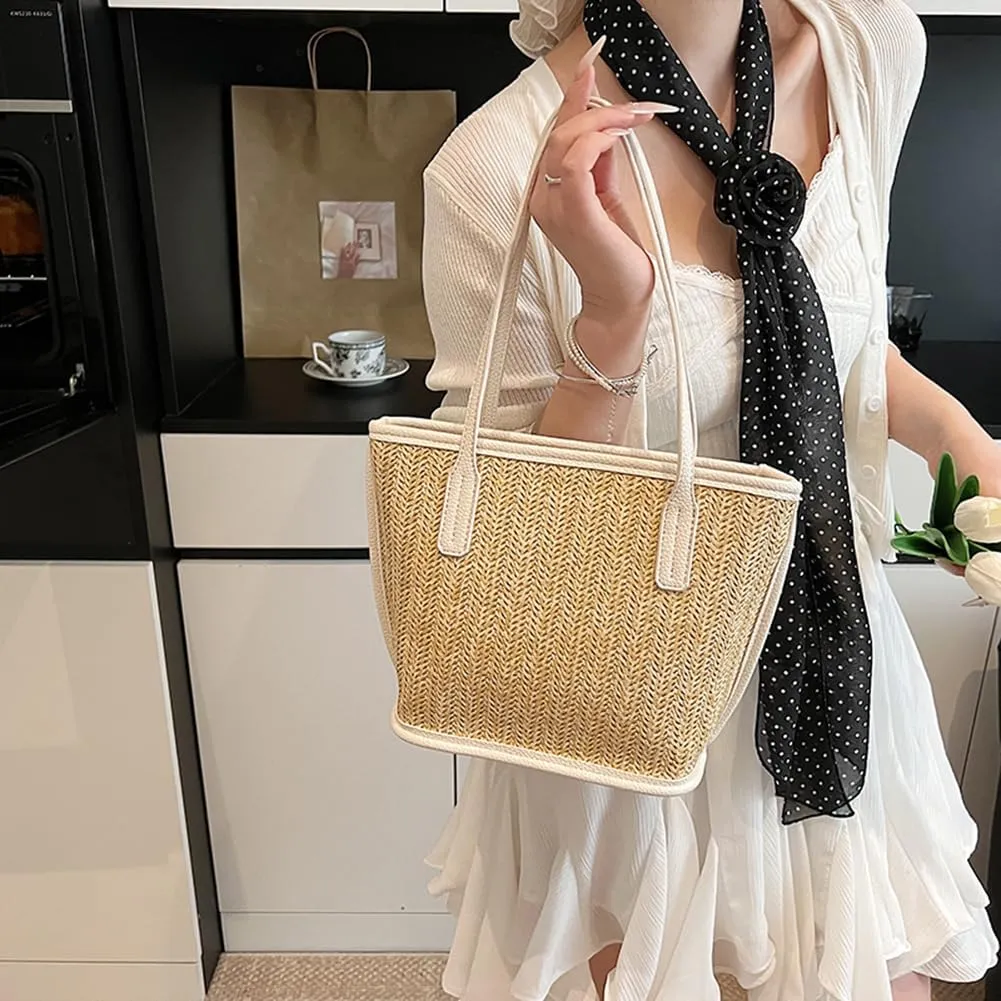 Straw Purses for Women Cute Beach Bag Straw Tote Bags Summer Handbags for Beach Vacation