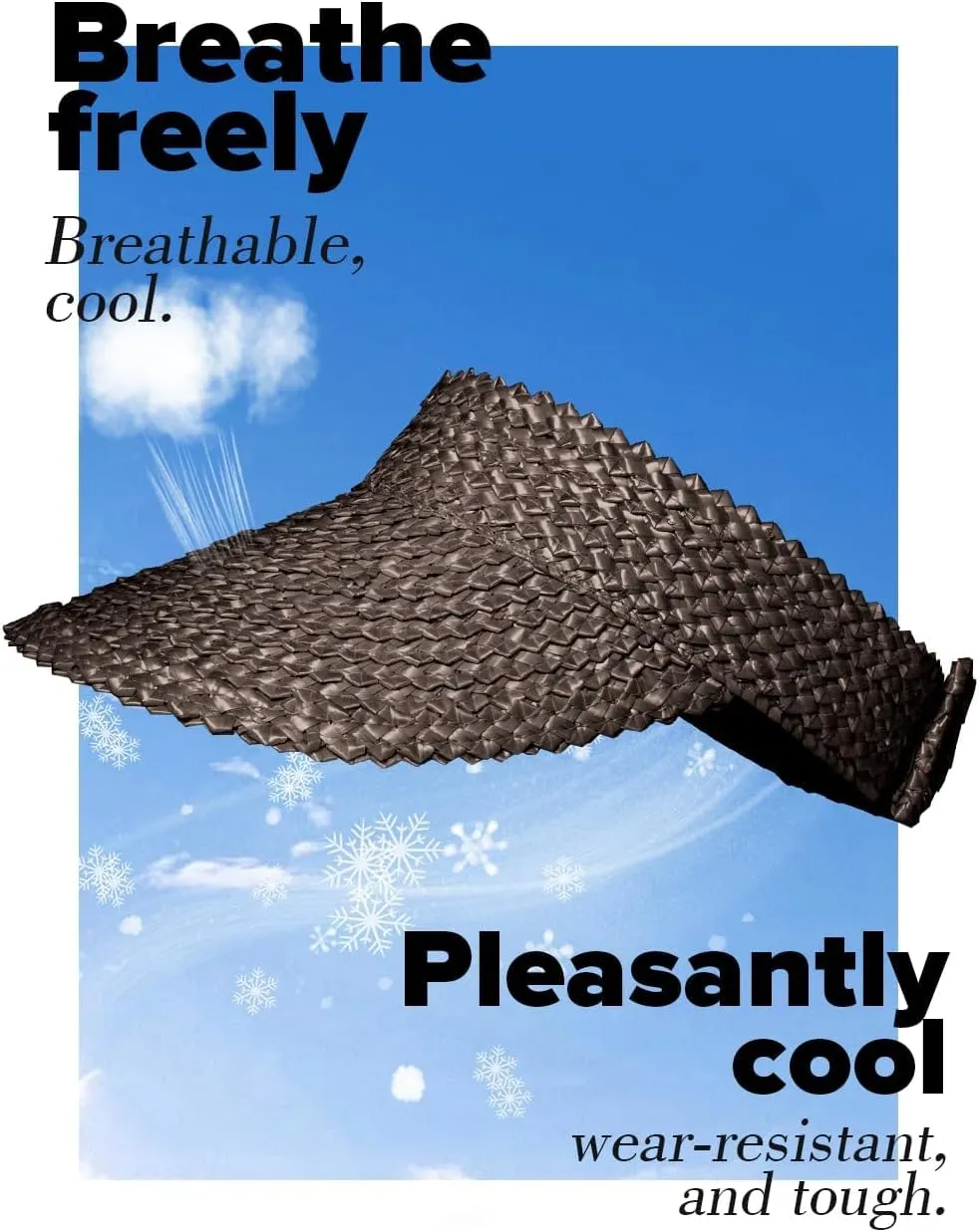 Straw Sun Visors & Hats for Women - Packable Beach Hats, Handmade, Sun Protection