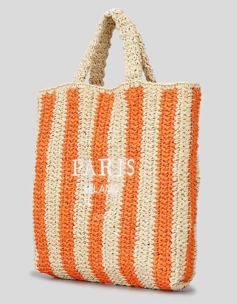 Straw Tote Bag for Women Summer Bright Color Hobo Beach Bag Woven Crochet Straw Shoulder Bag for Travel Vacation
