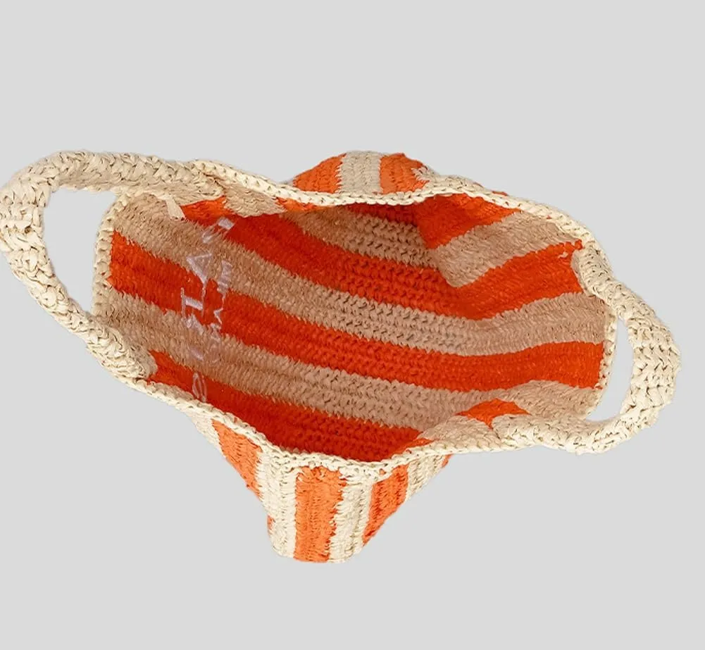 Straw Tote Bag for Women Summer Bright Color Hobo Beach Bag Woven Crochet Straw Shoulder Bag for Travel Vacation
