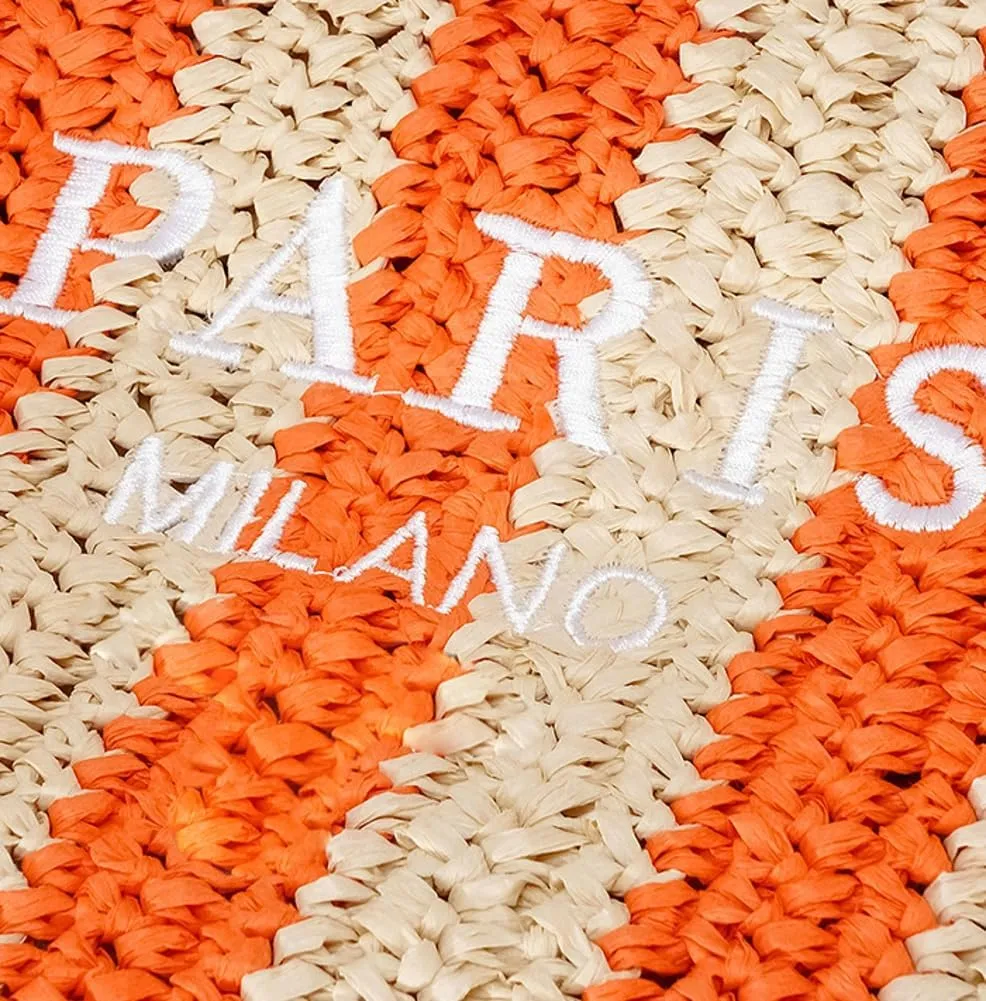 Straw Tote Bag for Women Summer Bright Color Hobo Beach Bag Woven Crochet Straw Shoulder Bag for Travel Vacation