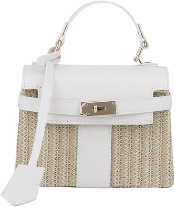 Straw woven women's wallet vacation handbag, beach crossbody bag, fashionable summer woven single shoulder beach bag