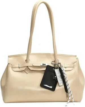 Stylish Tote Bag for Women PU Leather Top Handle Bags Slouchy Shoulder Bag for Work Travel