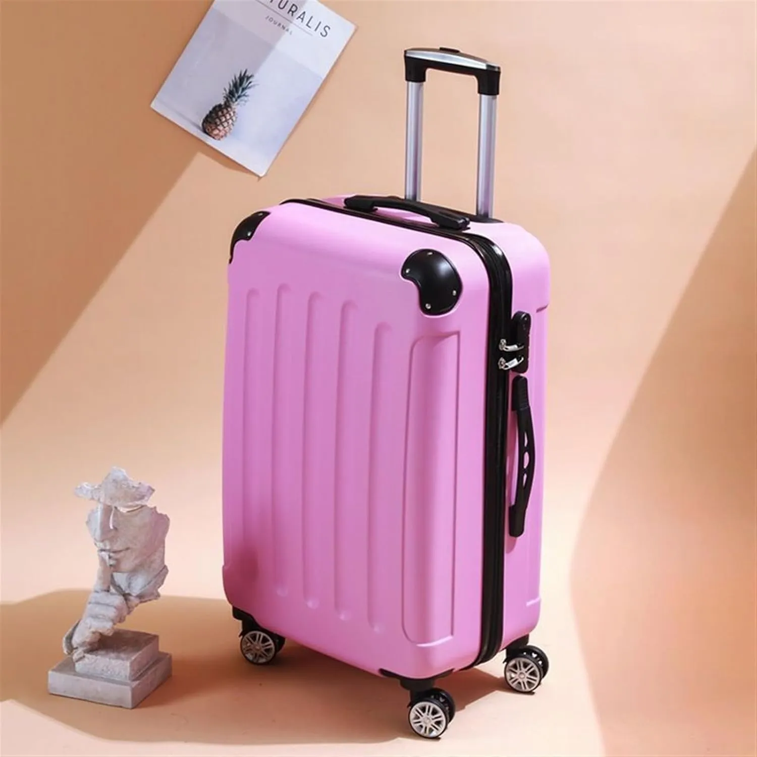 Suitcase 20 Inch Trolley Case with Large Capacity and Universal Wheels for Traveling and Reducing The Weight of The Suitcase(Black)