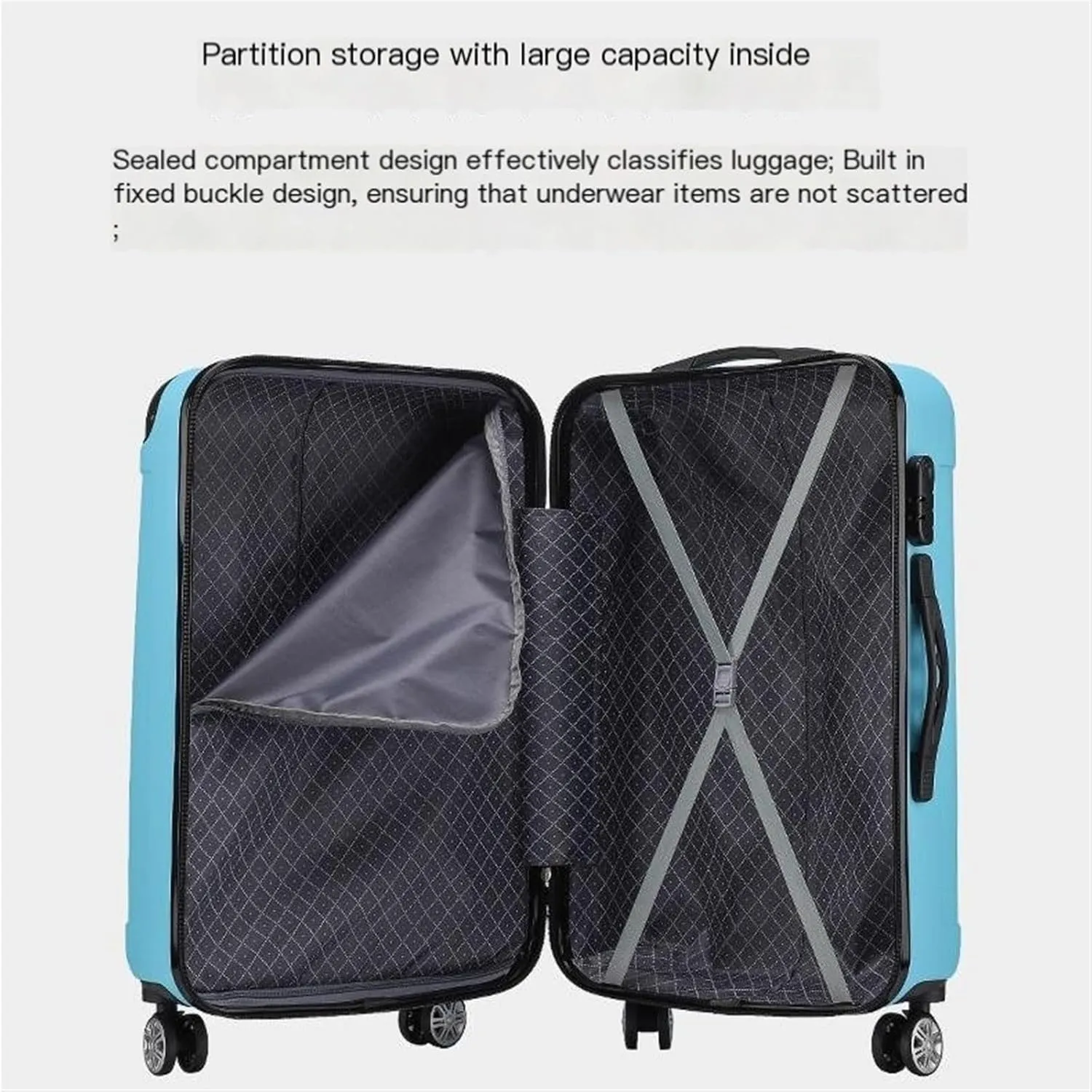 Suitcase 20 Inch Trolley Case with Large Capacity and Universal Wheels for Traveling and Reducing The Weight of The Suitcase(Black)