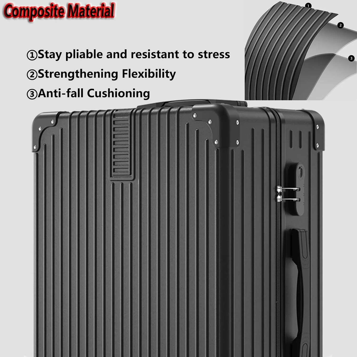 Suitcases With Wheels, Suit Case, Large Capacity Hand Suitcase, Bureau Cross-Buckle Fixing, For Going On A Trip, Men And Women (Color : 20, Size : Black)