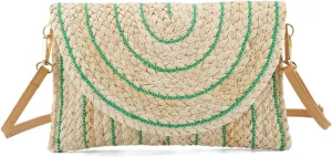 SUKUTU Women Straw Clutch Bag Summer Beach Handwoven Envelope Wallet Crossbody Handbags