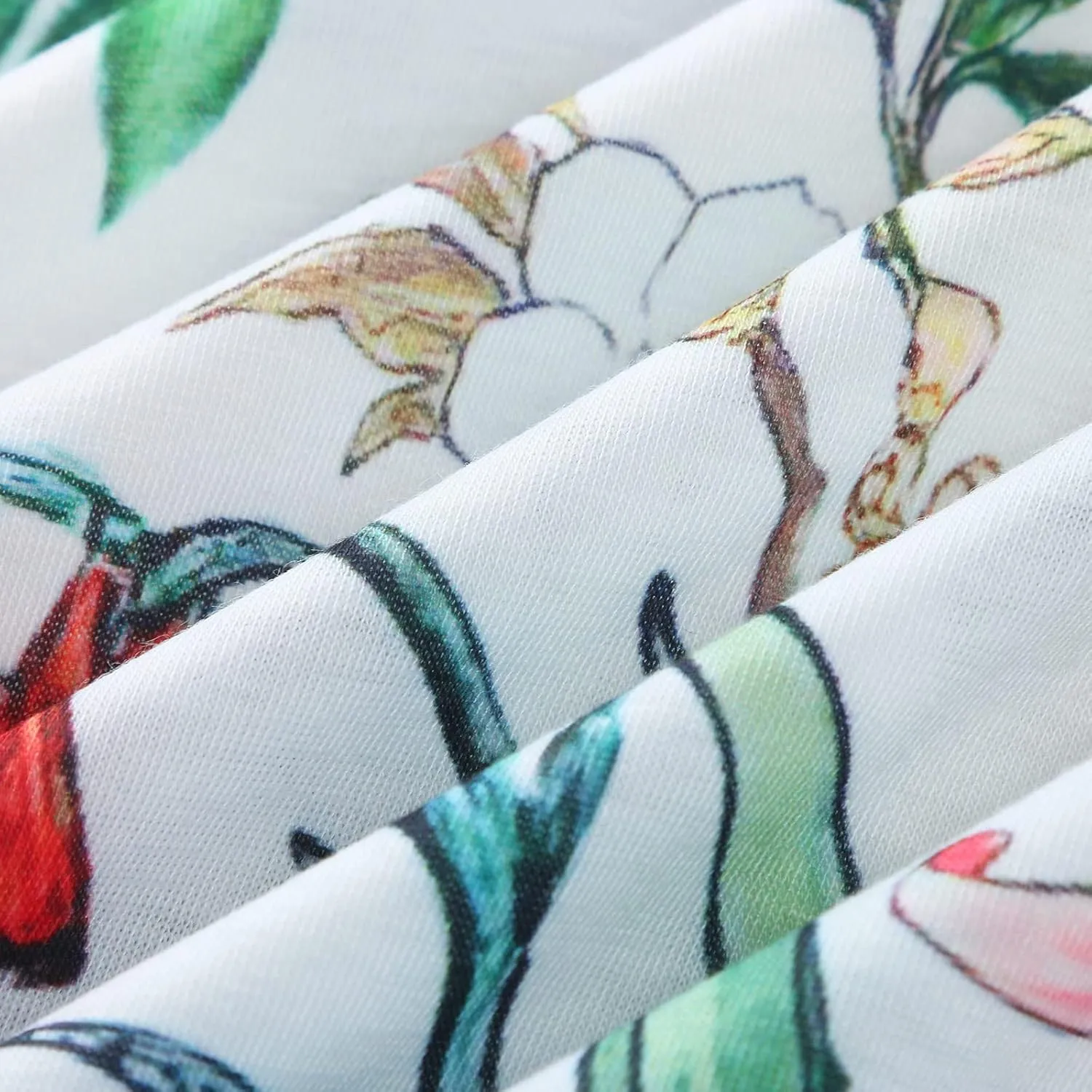 Sun Dresses for Women 2025 Vacation Vintage Printed Beach Midi Dresses Casual Deep V Neck Short Sleeve Maxi Dress