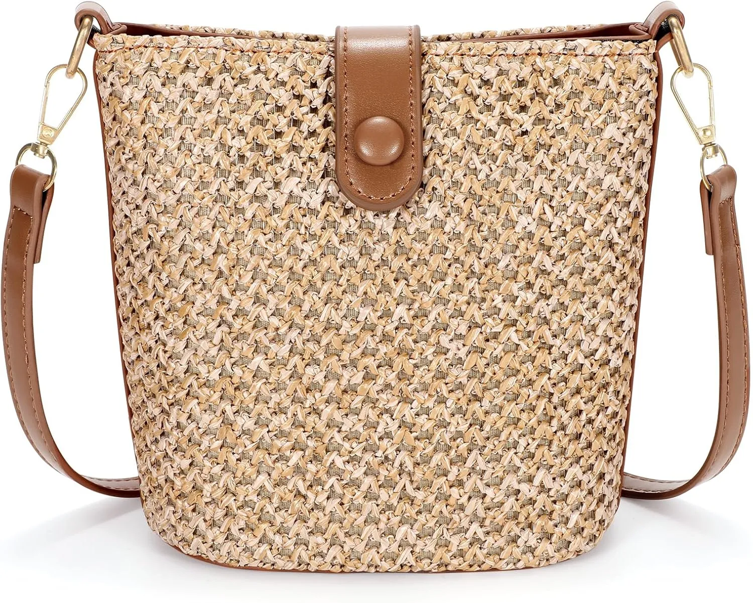 SUOSDEY Straw Crossbody Bag for Women Straw Beach Tote Bag Handbag Shoulder Purse for Women