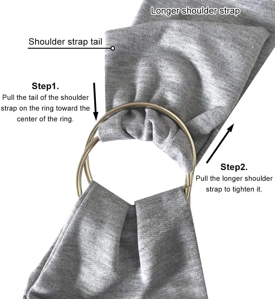 Surblue Pet Sling Carrier Bag with Hands-Free Reversible Belts, Safe Comfortable Adjustable Crossbody Shoulder Outdoor Travel Pet Tote Suitable for Small Dog Cat Puppy up to 12 lb (Grey)