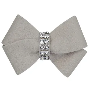 Susan Lanci Designs Cute Ultrasuede Nouveau Hair Bow with Swarovski Crystals, Accessories For Dogs, X-Small, Doe