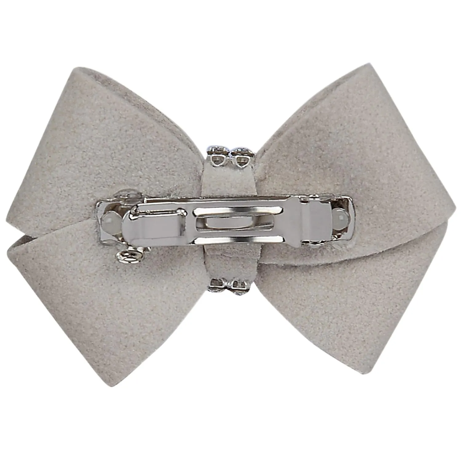 Susan Lanci Designs Cute Ultrasuede Nouveau Hair Bow with Swarovski Crystals, Accessories For Dogs, X-Small, Doe