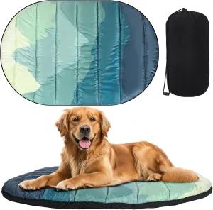 Suzile Outdoor Travel Dog Bed Waterproof Camping Dog Beds Washable and Portable Travel Pet Mat with Carry Bag for Large/Medium Pet Mattress for Crates & Kennels Camping Indoor, 38" x 27"