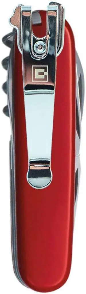 SwissQlip Deep Carry Pocket Clip Compatible with 91mm Victorinox Swiss Army Knife Models (Chrome)