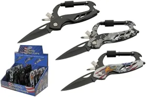 SZCO 12 Piece Carabiner Multi-Tool Display