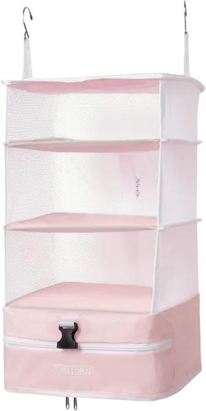 TABITORA Portable Hanging Travel Shelves Bag Packing Cube Organizer Suitcase Storage Large Capacity