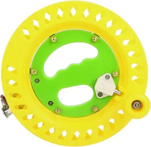 Tbest Kite Reel Line Winder Winding Tool, 22cm Plastic Fishing Kite Line Spool Reel Wheel Holder, Yellow, Easy to Use, Outdoor Activity