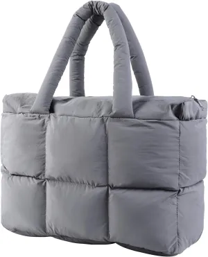Teacher Tote Bag for Women Laptop Bag with Zipper Nurse Tote Laptop Briefcase Puffy Handbag for Work Travel Nursing Gym